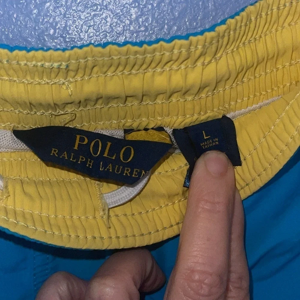 Polo Ralph Lauren Men's Blue Swim Trunks Size L Beach Summer Quick-Dry.  B3